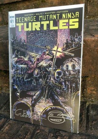 Teenage Mutant Ninja Turtles 61 Signed And Sketched By Kevin Eastman Tmnt