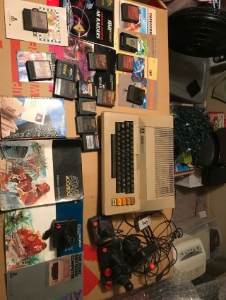 Vintage Atari 800 Computer Console System 15 Games Paddles Power Cord
