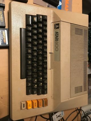 Vintage Atari 800 Computer Console System 15 Games Paddles Power Cord 2