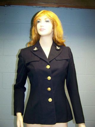 Wwii U.  S.  Navy Wave W.  A.  V.  E.  S.  Enlisted Womans Female Ladys Tunic
