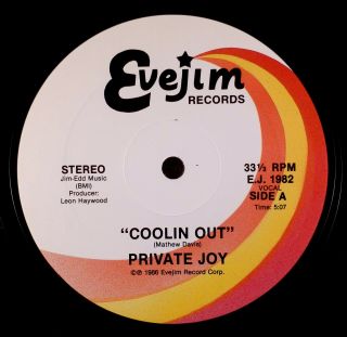 Private Joy - Coolin Out 12 " Rare Funk Boogie Evejim 