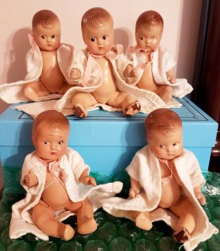 Antique Dionne Quintuplets Composition Madame Alexander Dolls Superior Clones