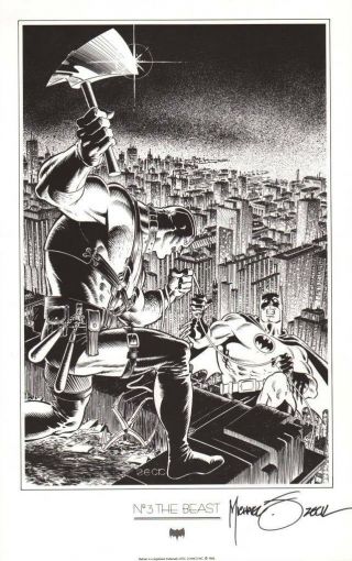 Michael Mike Zeck Signed Batman Ten Nights Of The Beast Dc Comic Art Print 3