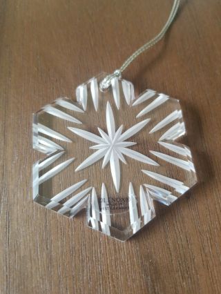 Vintage 1989 Lenox 2 " Snowflake Crystal Christmas Ornament Made West Germany