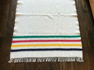 Vintage Hudson Bay Caribou Throw Blanket 100 Wool - 57 