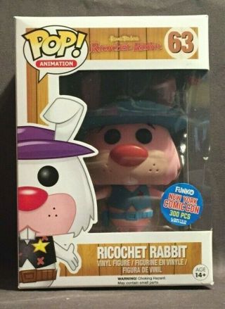 Funko Pop 2015 Nycc Exclusive Hanna Barbera Ricochet Rabbit 63 Pink (le 300)
