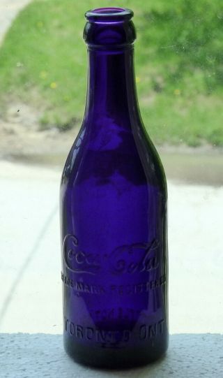 Rare Purple Toronto,  Ontario Coca - Cola Straight Side Soda Bottle