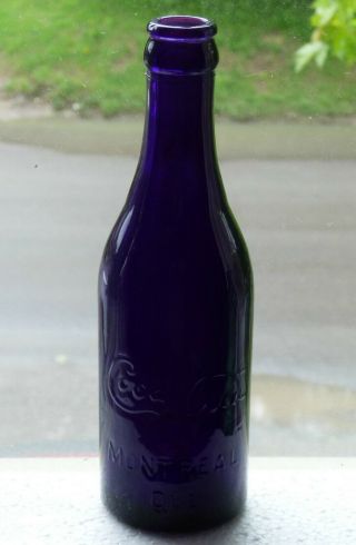 Rare purple Montreal,  Quebec COCA - COLA straight side soda bottle 2