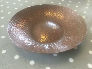 Arts & Crafts Hammered Copper Bowl / Dish Rhodes Products 8 " Diameter