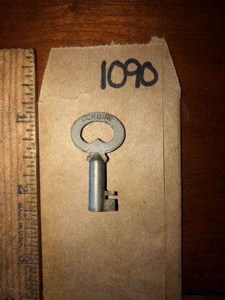 Vintage Steamer Trunk Chest Trunk Skeleton Key Corbin ST1 Locker Hollow - 1090 3