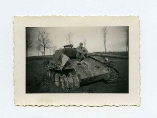 Photo Of A Knocked Out Panther Tank