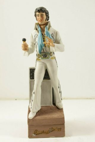 Vintage Elvis Presley 1977 Mccormick Whiskey Decanter Music Box Love Me Tender