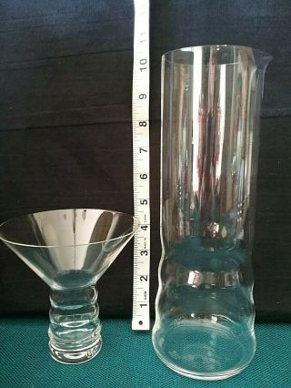 Riedel O Martini Pitcher & Glass Beautifully Designed Crystal Decanter Perfect