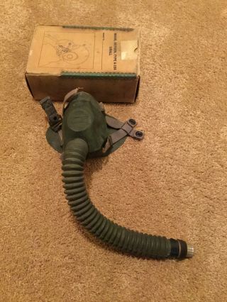 Us Army Aaf Ww2 Bomber Fighter Pilot A - 10a Oxygen Mask Exc W/ Orig Box 1944 Vtg