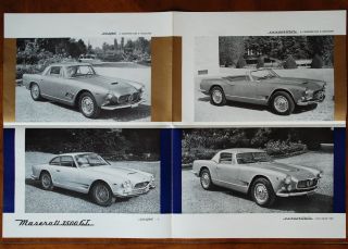 Maserati 3500 Gt Brochure Prospekt,  1962