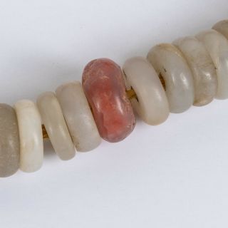 Chinese Antique/Vintage Jade Dish Shape Prayer Beads 3