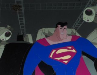 Batman Superman Animated Series Cel Batman Superman Worlds Finest
