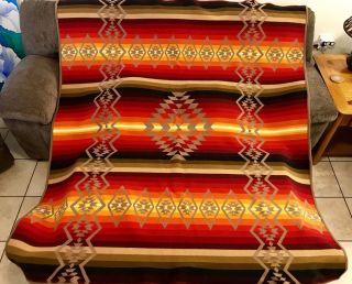 Vintage Pendleton Beaver State Wool Blanket 73 x 83 2