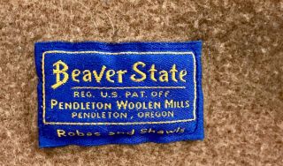 Vintage Pendleton Beaver State Wool Blanket 73 x 83 3