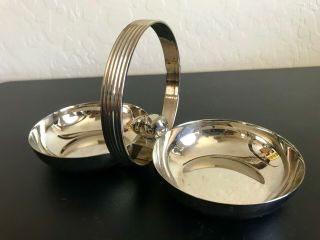 Vintage Mid - Century Chrome Candy Dish By Chase Usa