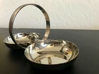 Vintage Mid - Century Chrome Candy Dish by Chase USA 2
