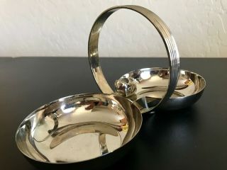 Vintage Mid - Century Chrome Candy Dish by Chase USA 3