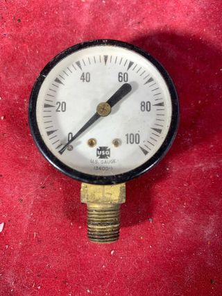 Vintage Usg Us Gauge Co.  Pressure Vacuum Gauge - 13400 - 1 Steampunk Industrial