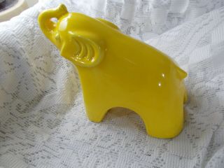 Jaru Elephant - Yellow - 1960/1970 ' s - California Pottery Figurine 2