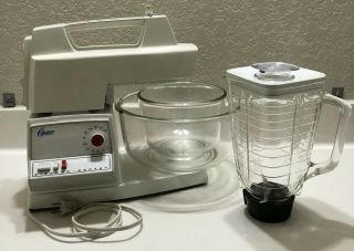Vintage Oster Kitchen Center Model 971 - 08a,  12 - Speed Mixer / Blender 2 In 1