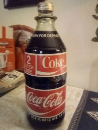 Rare Vintage Coca Cola Coke Glass Bottle From The 70 