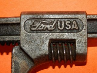 Vintage SCRIPT Ford Adjustable Wrench & Drain Plug Tool,  USA 9 1/4 