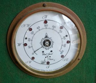 Vintage Classic WIND SPEED & DIRECTION Instrument Downeaster Mfg.  Co.  w/Stand 3
