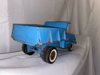 Vintage 1960s Tonka Pressed Steel Hydraulic Dump Truck Blue - 100 Functional 3