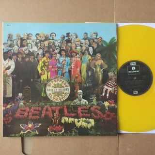 The Beatles - Sgt Pepper Lonely Hearts Club Band 1978 Yellow Vinyl Lp Nm