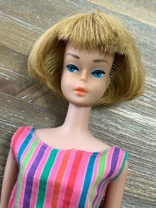Vintage American Girl Barbie Bendleg Blonde - Bright Lips,  Swimsuit,  Stand Wow