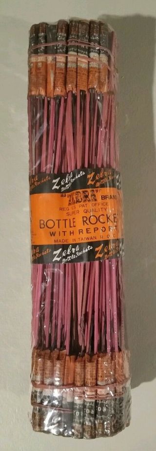Rare Zebra Brand Bottle Rockets Firecrackers Fireworks Label 12/12s One Gross