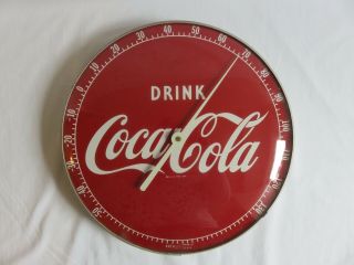 Rare Drink Coca Cola Thermometer Vintage 495a Made In Usa Christmas
