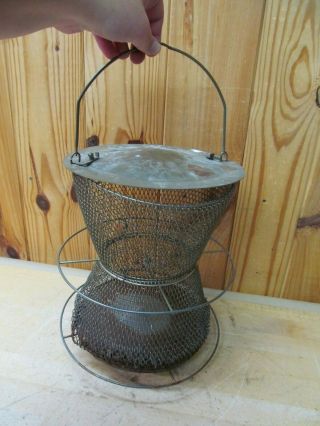 Vintage Hanging Metal Bird Feeder – Onion Hourglass