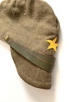 WW2 Imperial Japanese Army EM/NCO ' S Wool Uniform Hat w/ Star,  Complete 3