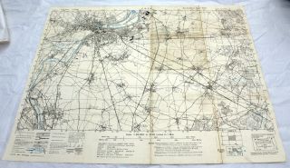 April 1944 D - Day/normandy Planning Map: " Caen "