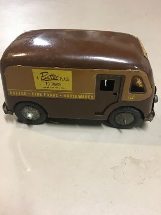 Vintage Banner Toys Jewel Tea Company Delivery Van Truck No Rear Doors