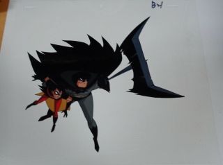 Batman Animated Series Production Cel Batman Robin Over the Edge 2