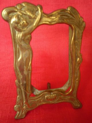 Vintage Art Nouveau Style Brass Photo Frame