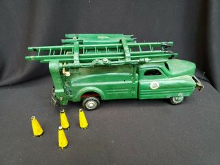 Vintage Buddy L Ladder Truck Pressed Steel Toy? Customized Phone Truck