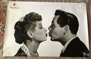 Apple Computer Poster Lucy & Desi Think Different 1998 Rare 36 X 24