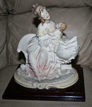 Vintage 8.  25 " Capodimonte By Bruno Merli Figurine Mother And Child