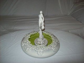 Vintage Royal Haeger Nude Woman Flower Frog & Console Bowl Art Pottery 3