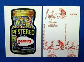 2019 Topps Attacky Packs (mars Attacks) Red Crudlow No.  1 Pestered Peanuts