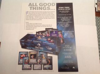 Star Trek Collectible Trading Card Game Good Things Sell Sheet By Decipher 2003