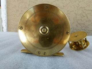 Vintage Brass Fly Fishing Reel in exceptional 3